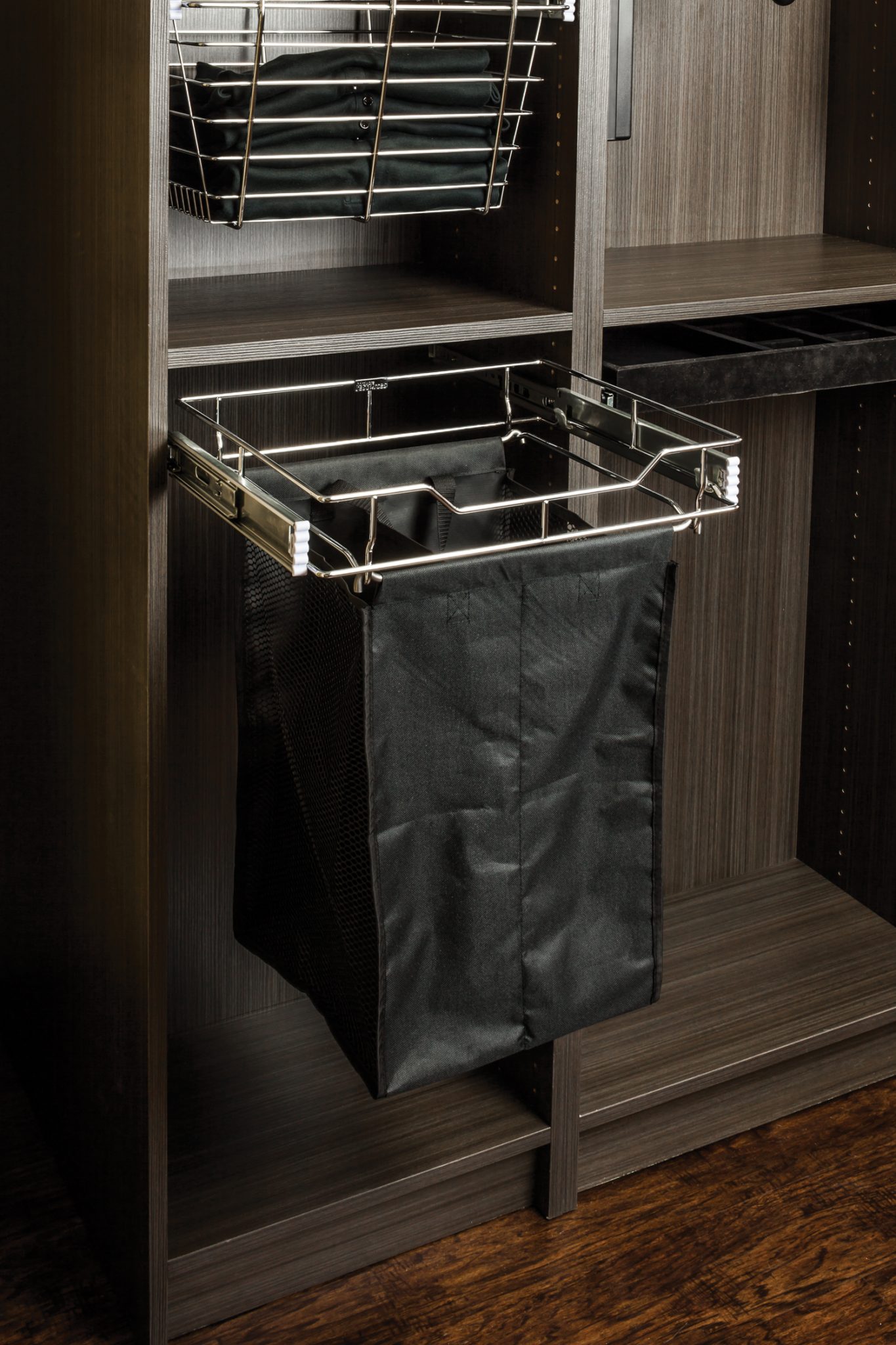 Pullout hamper for closets Wood Industry